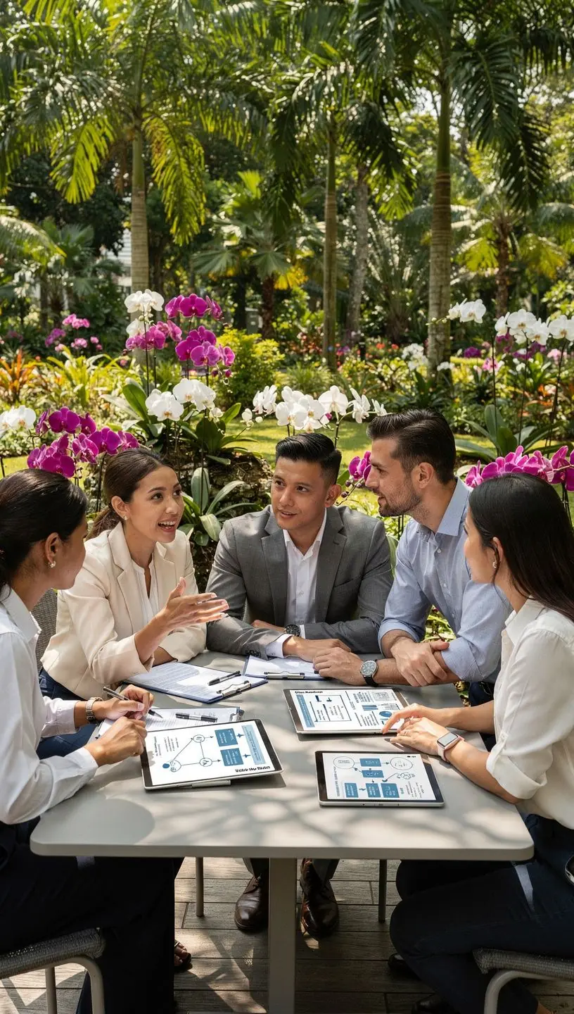 Team strategy meeting